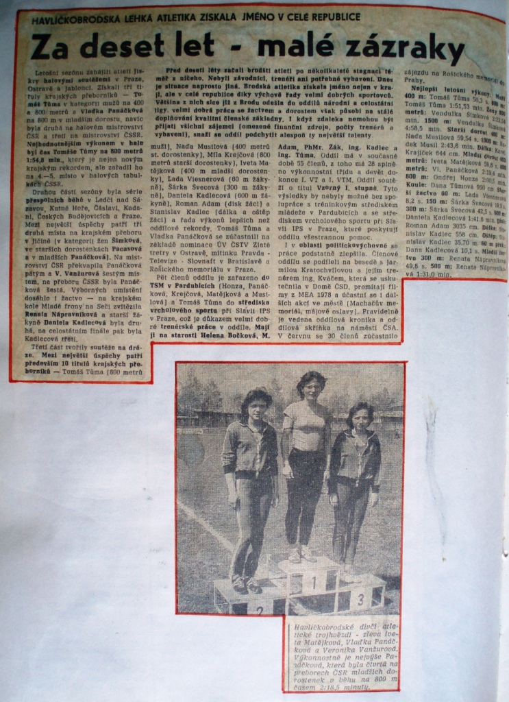 19 I. Matějková, V. Panáčková, V. Vanžurová